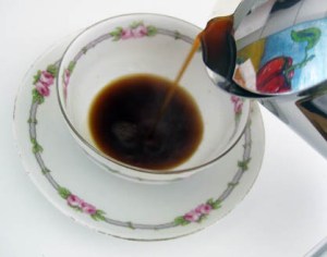 Pour of espresso
