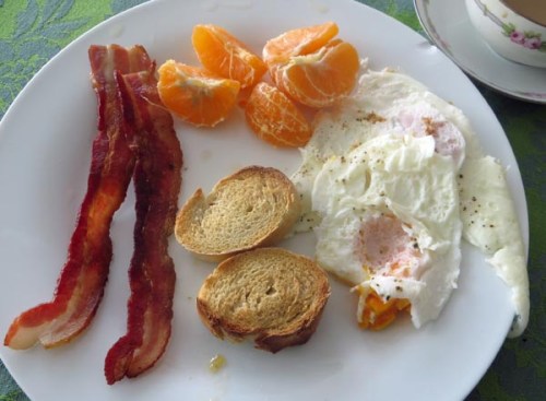 American breakfast plate