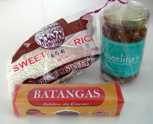 Ingredients for Champorado
