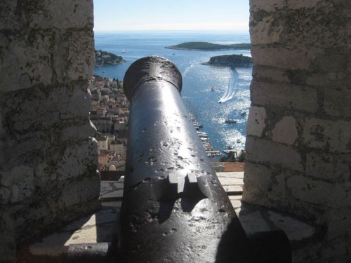 Cannon overlooking the Adriatic Sea