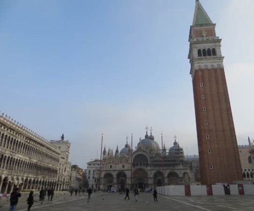 A quiet Piazza San Marco during Christmas week 2012