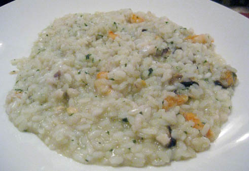 Seafood risotto in Venice