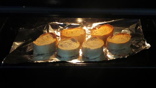 Toast in the oven