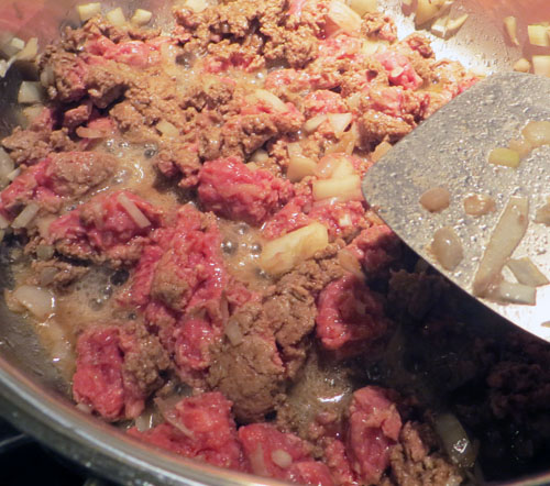 Ground beef for bobotie