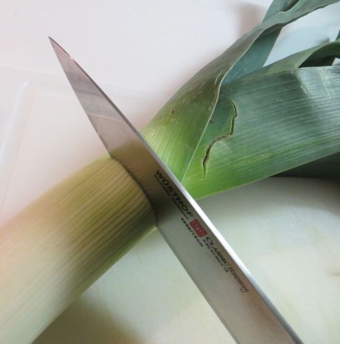 Trimming the leek