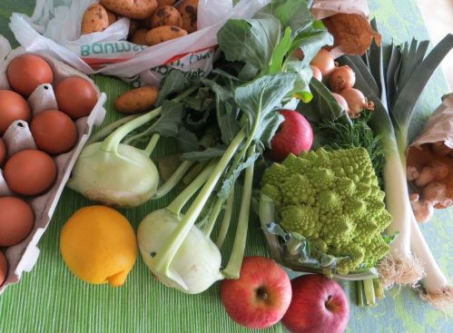 Market produce in Germany in April