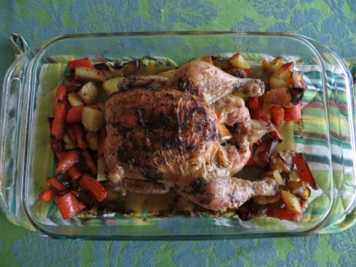 Roasted chicken, done