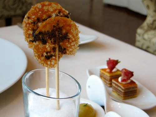 Olive lollipops at Olivo